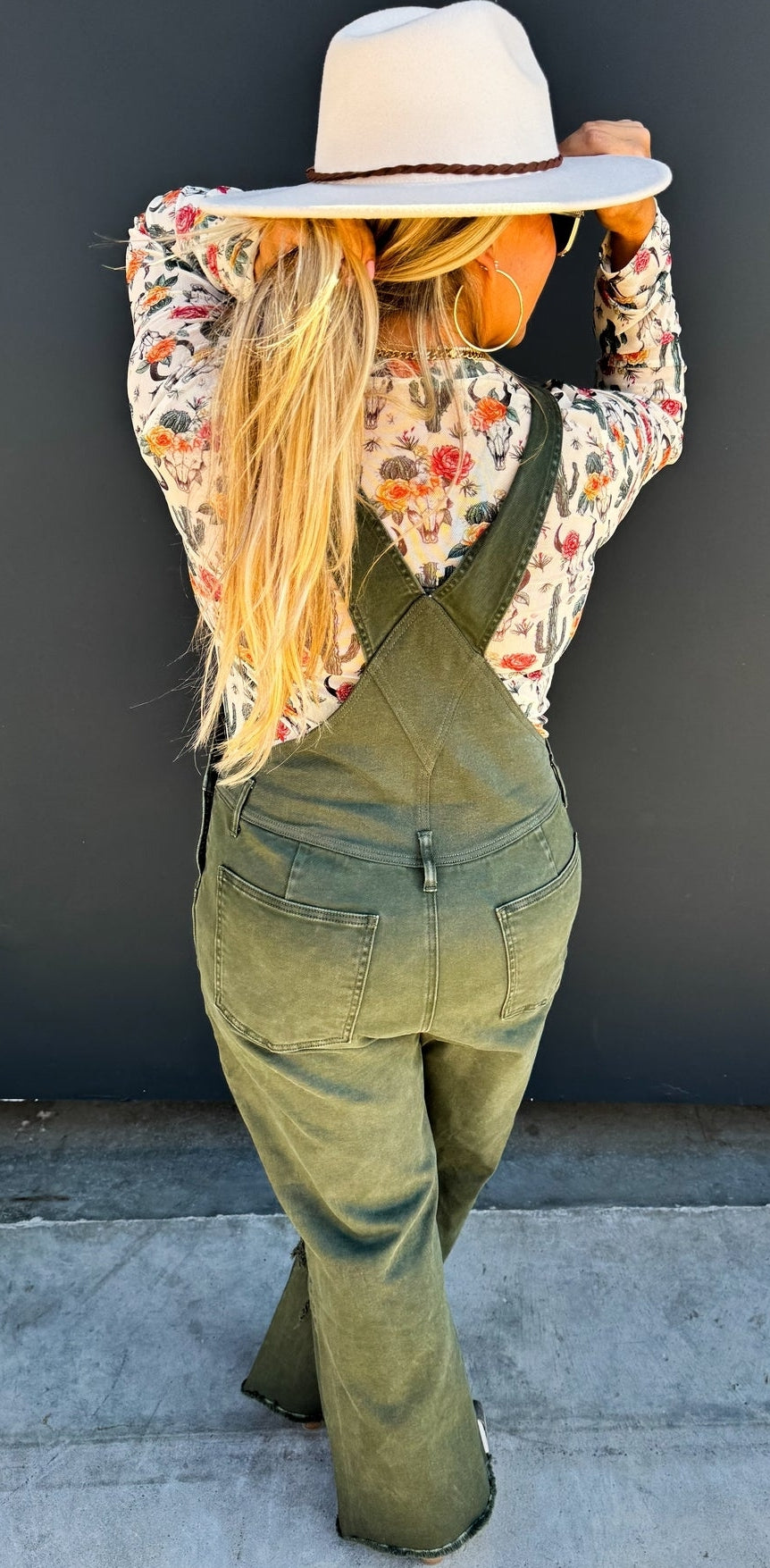 Dahlia Overalls - Vintage Red and Evergreen