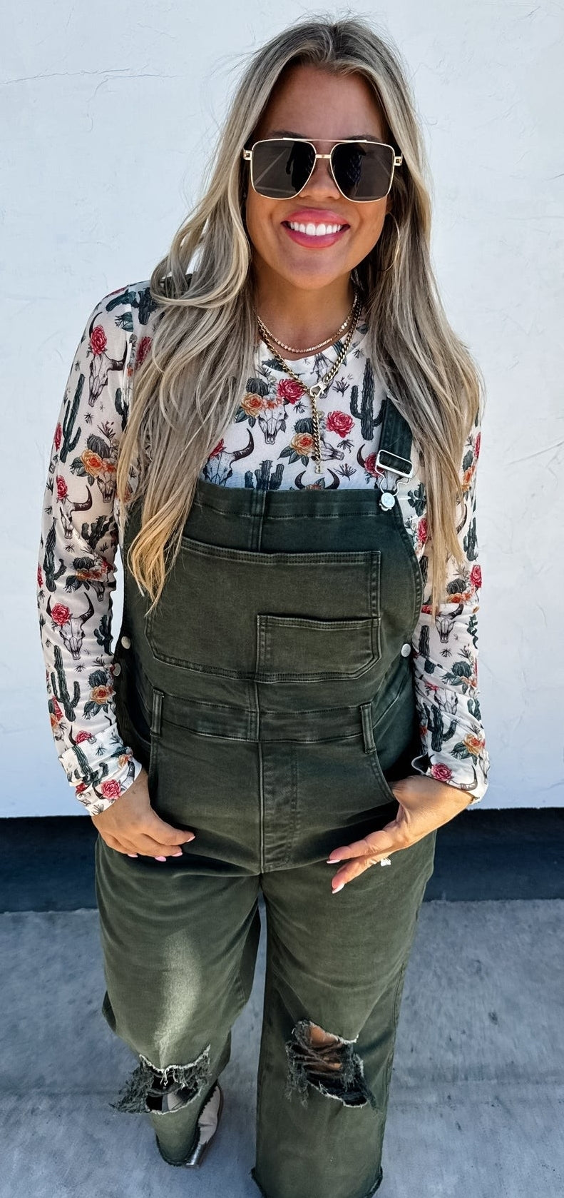 Dahlia Overalls - Vintage Red and Evergreen