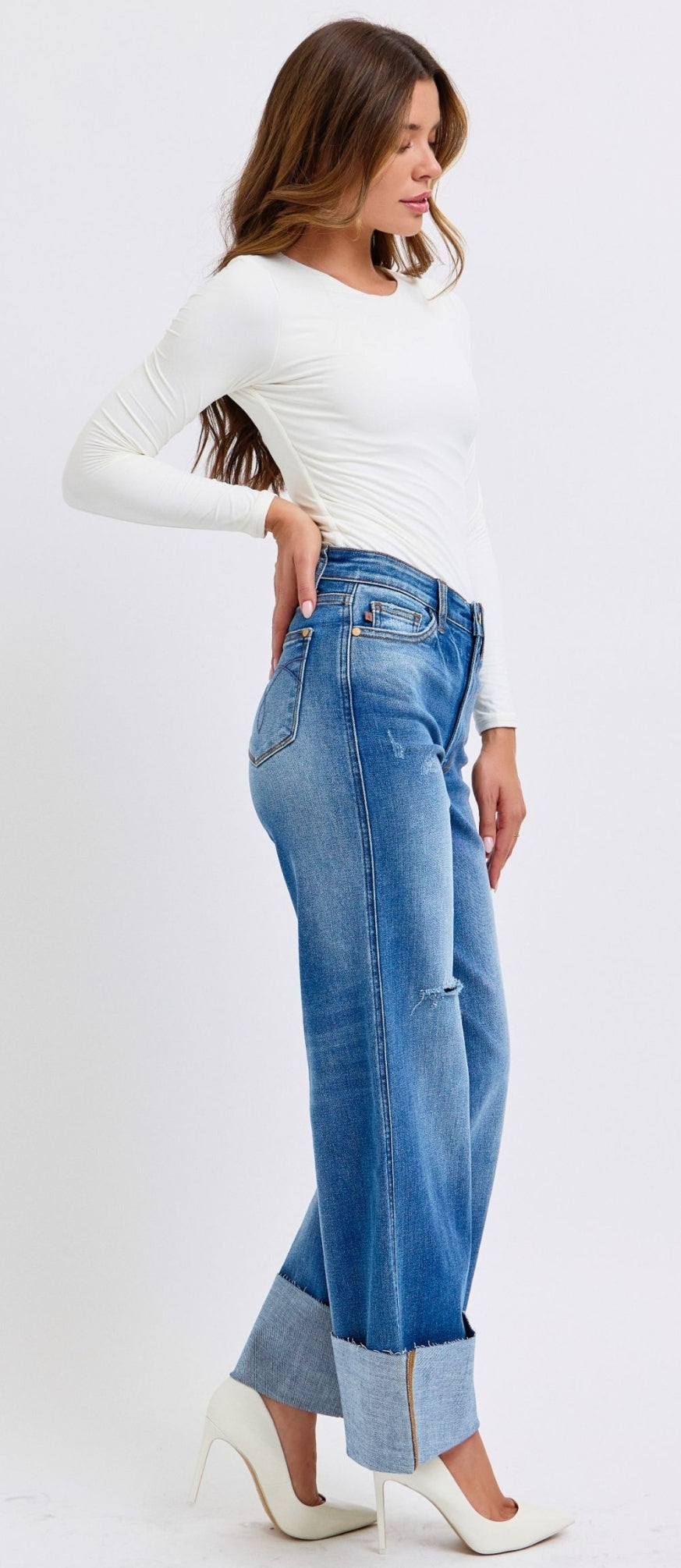 Judy Blue Wide Cuff Denim