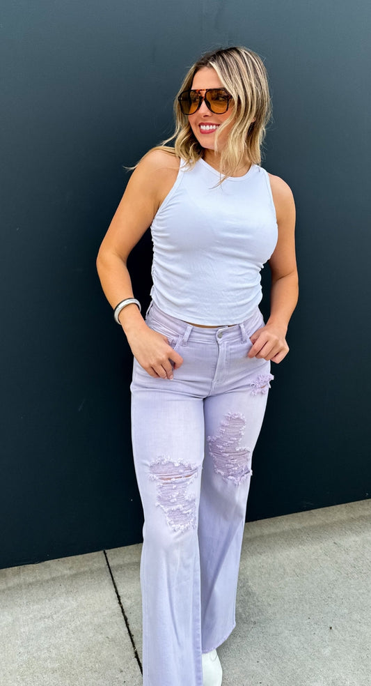 Blakeley Dad Denim Lavender Fields