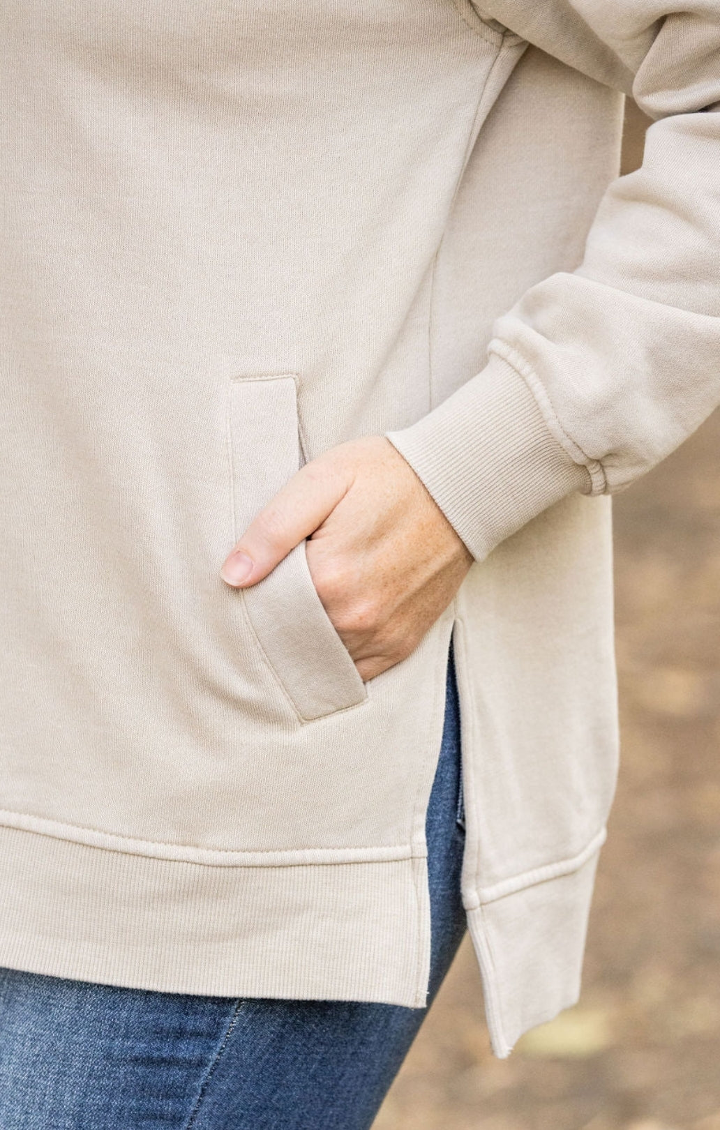 Wanna Be Me Vintage Wash Hoodie- Sand