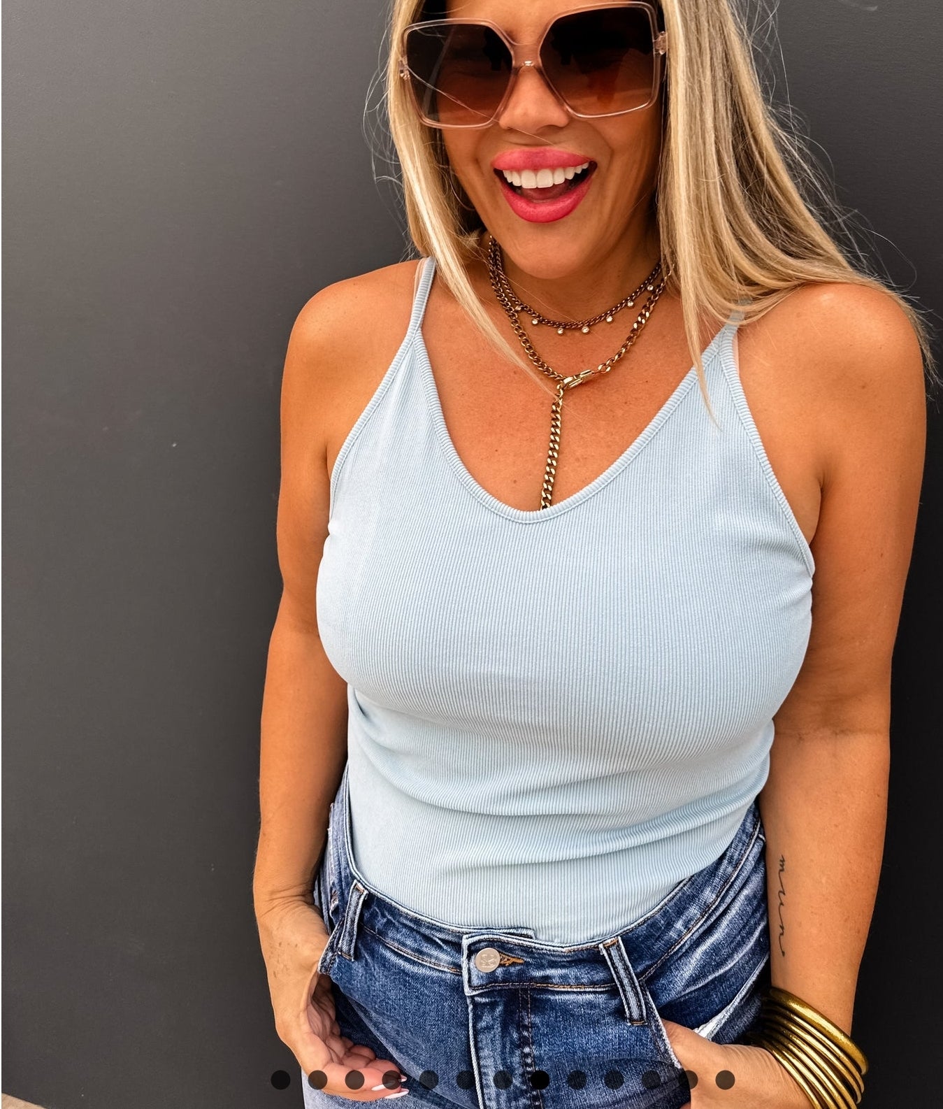 Hannah Tank- Baby Blue