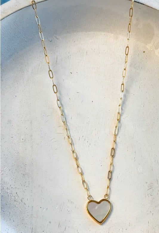 Pearl Heart Chain