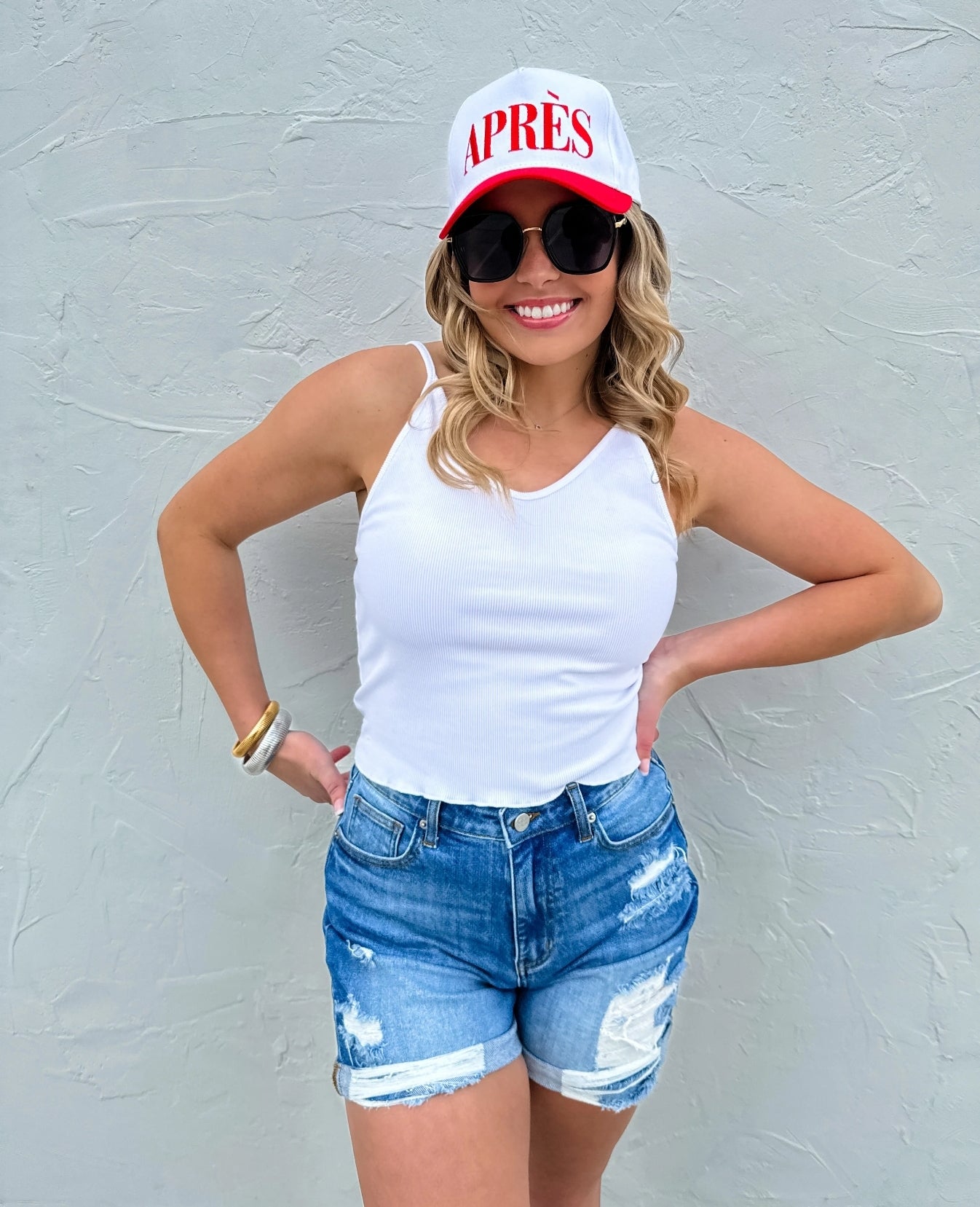 Blakeley Georgia Peach Distressed Shorts