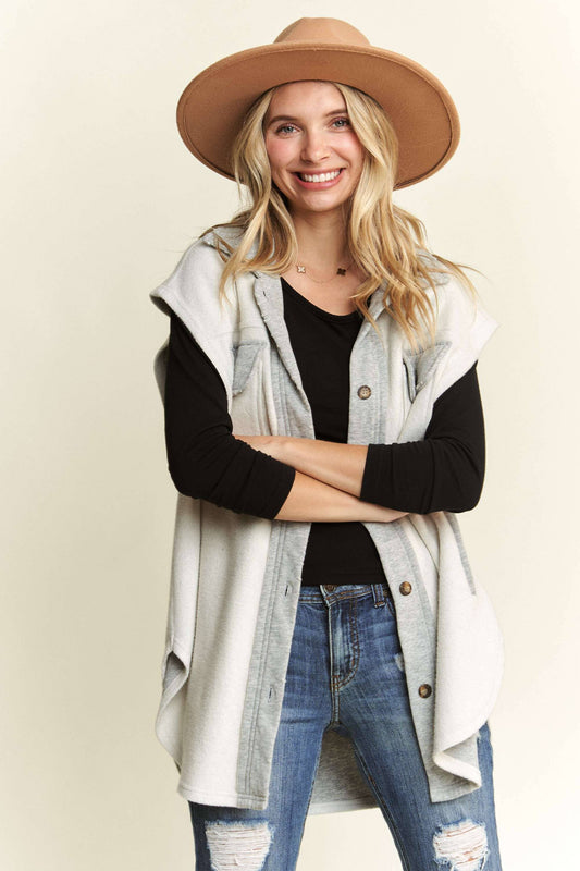 Lynn Vintage Vest- Heather Grey