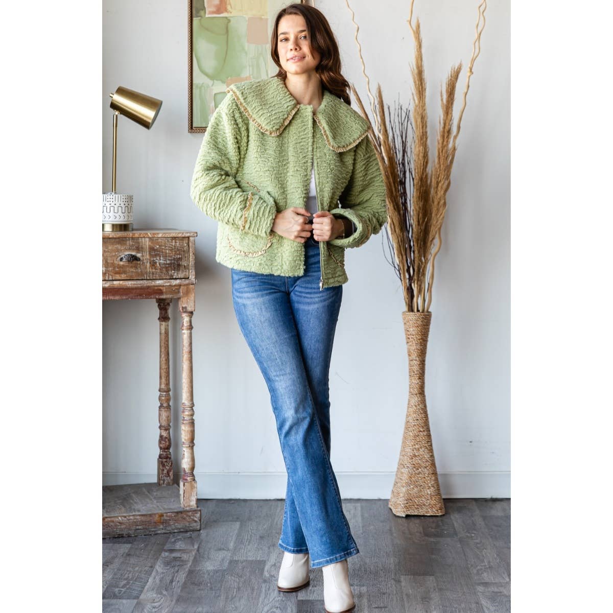 Springhill Peterpan Jacket- Celery