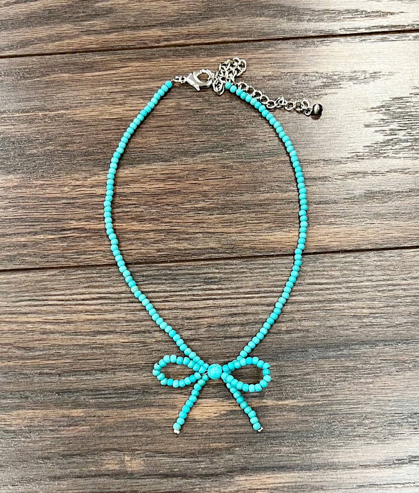 738615, Handmade Ribbon Bow Necklace