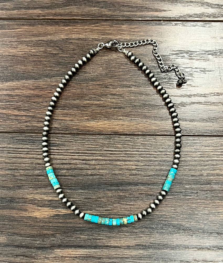 738969, Handmade Navajo Gemstone Necklace