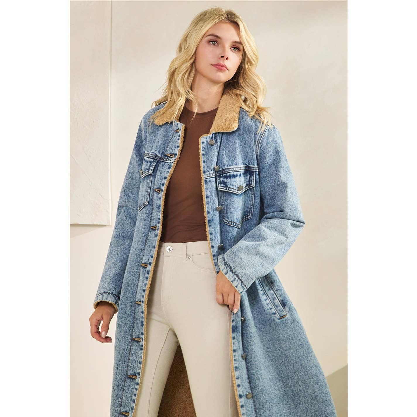 Colorado Lined Long Denim Jacket