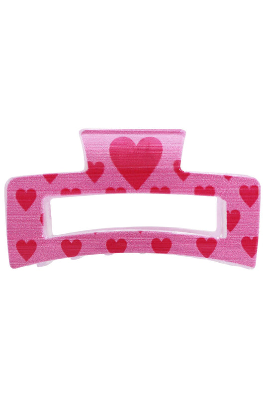 Romantic Love Heart Hollow Block Hair Claw