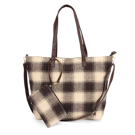 Buffalo Plaid Check Weekender Tote Bag