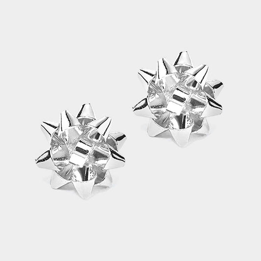 Christmas Bow Stud Earrings