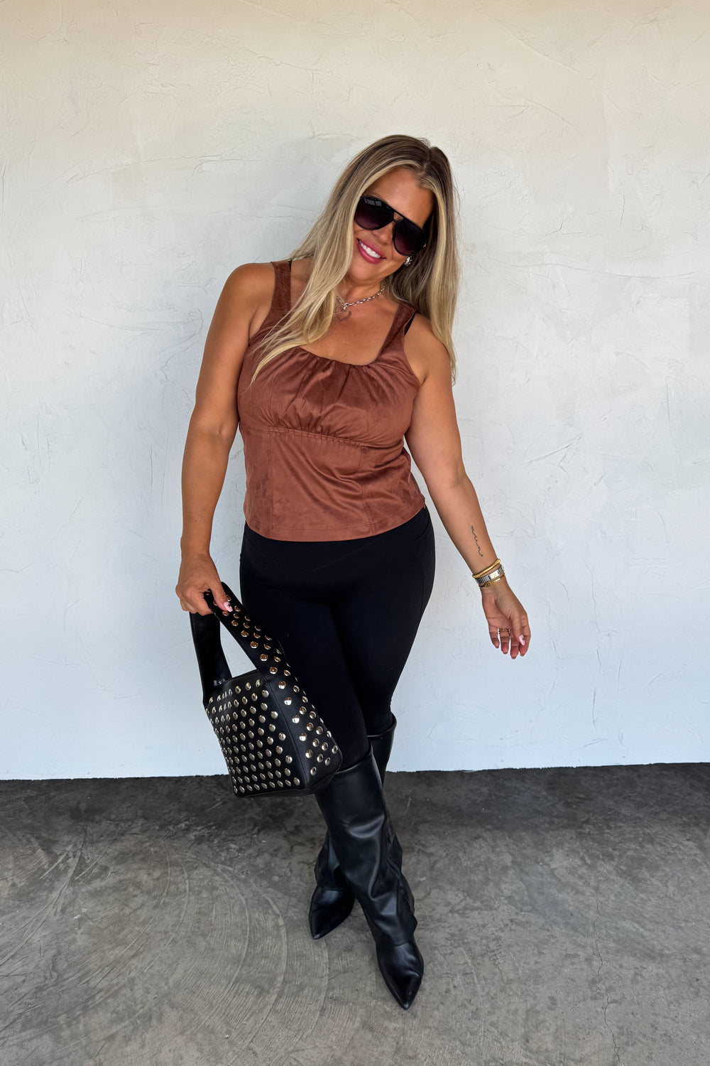 Desert Belle Suede Tank