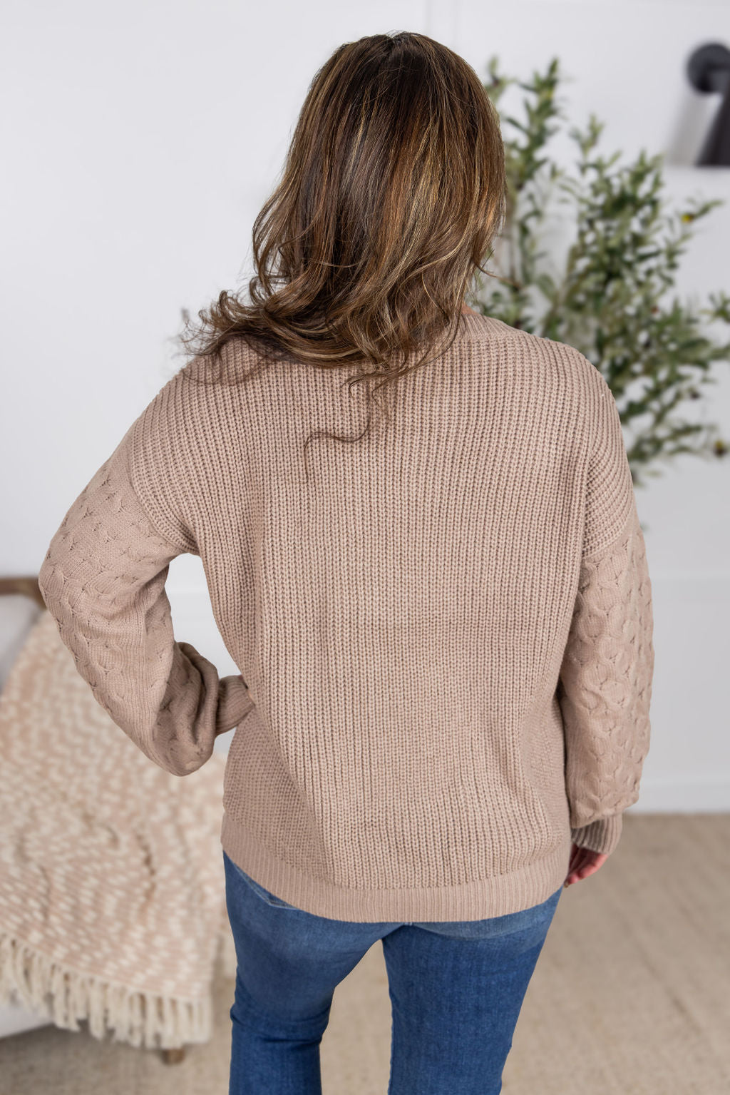 Talina Textured Top-Mocha