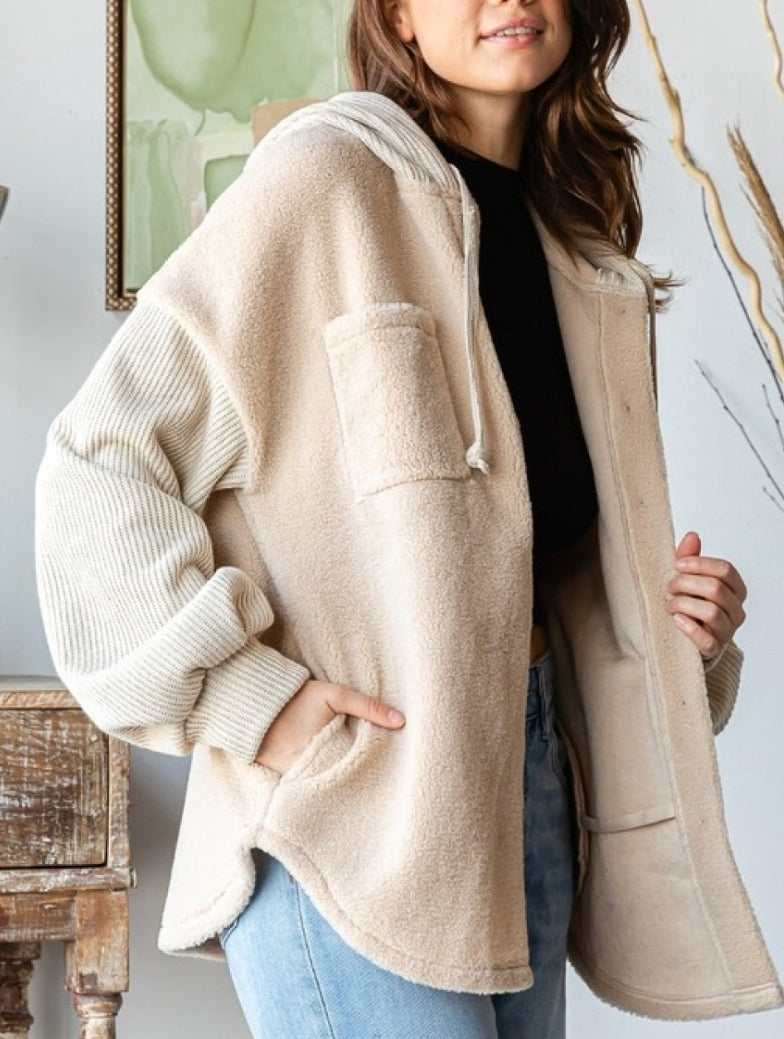 Gemma Contrast Sherpa Shacket