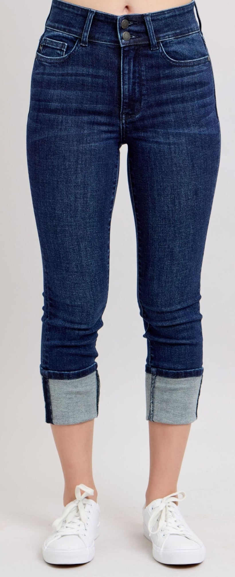 Judy Blue Seaside Skinny Cuffed Capri Jeans
