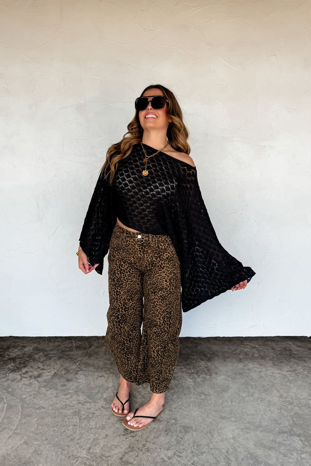 Blakeley Bex Cheetah Barrel Jeans