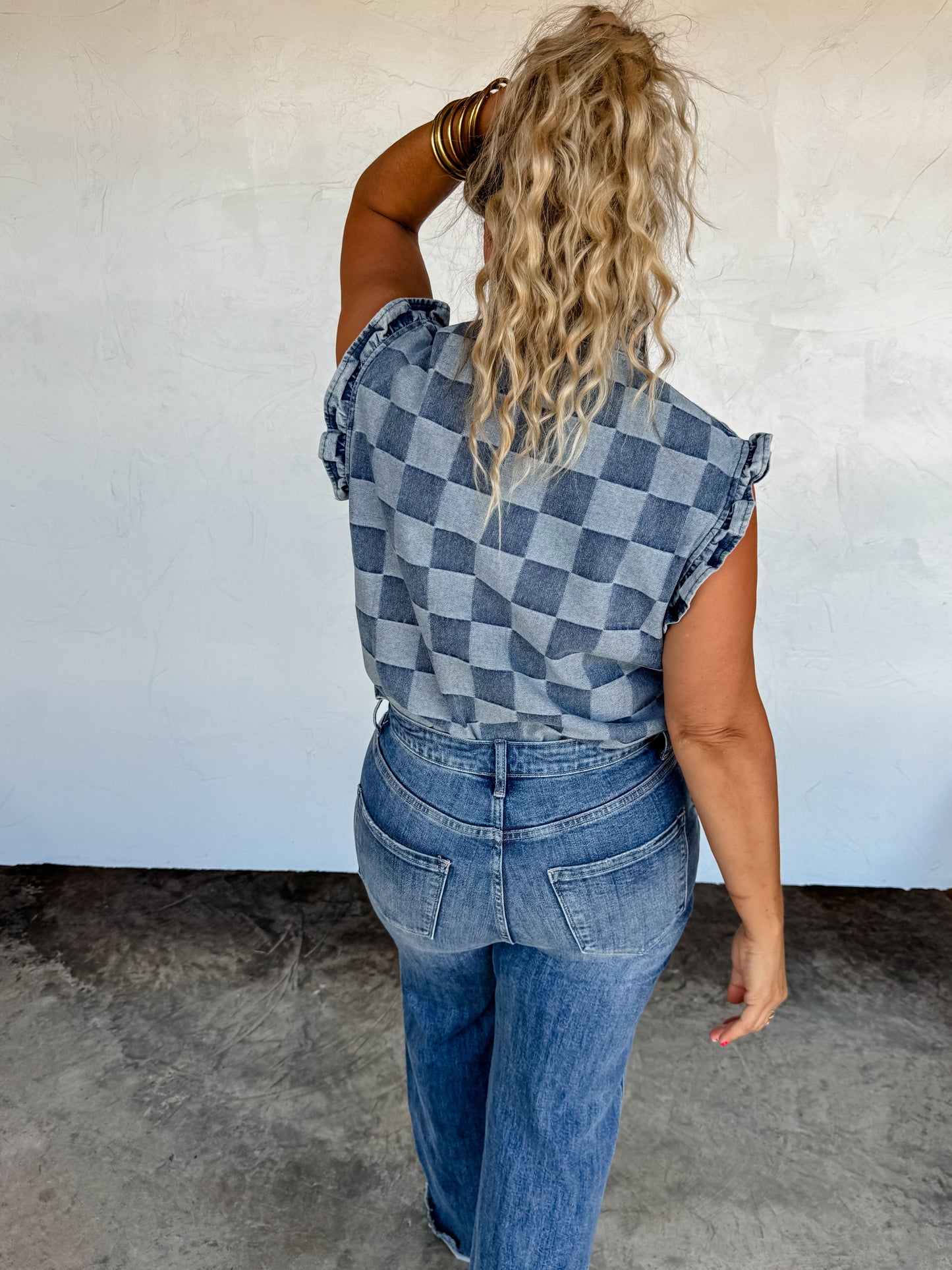 Lainey Checkered Vest Top