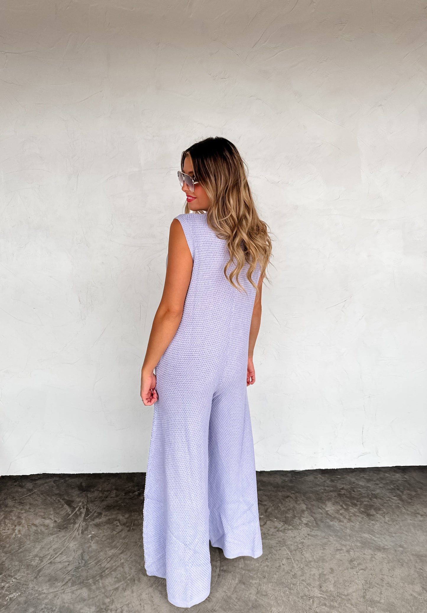Colton Cotton Knit Jumpsuit- Lavender