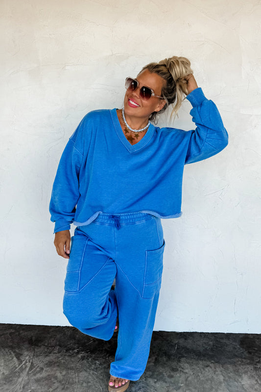 Faded VNeck Pullover