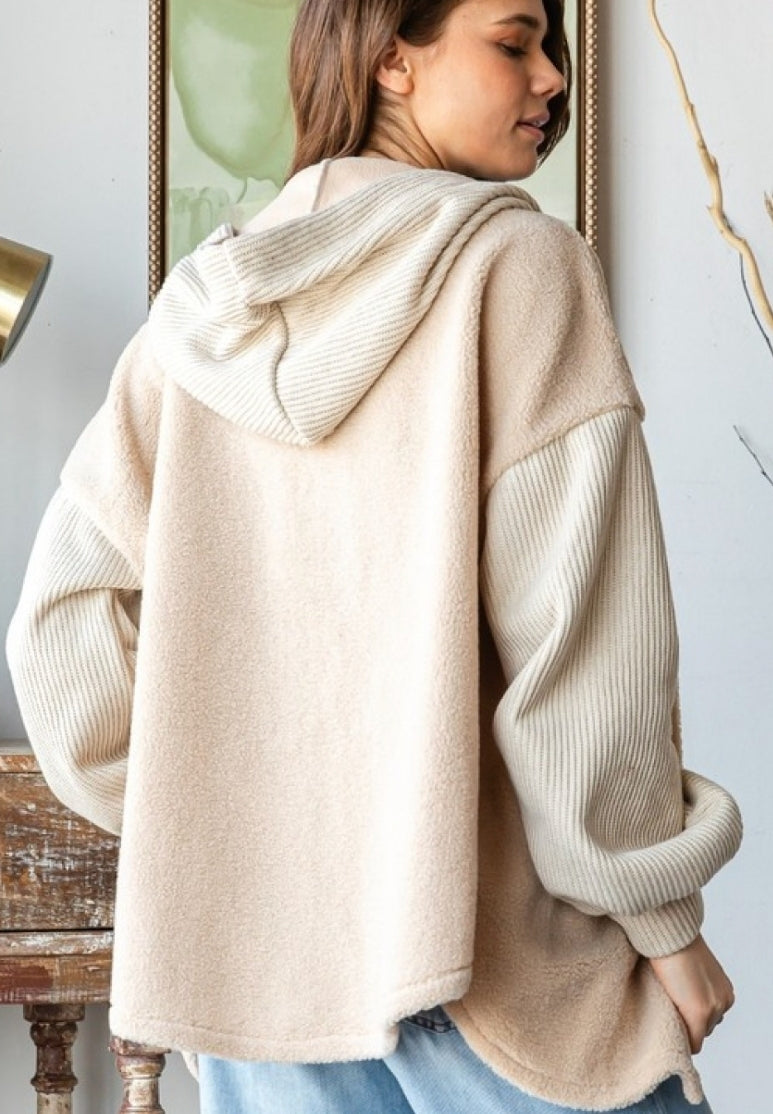 Gemma Contrast Sherpa Shacket