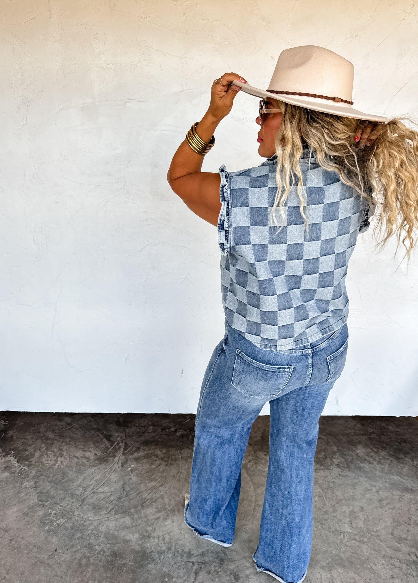 Lainey Checkered Vest Top