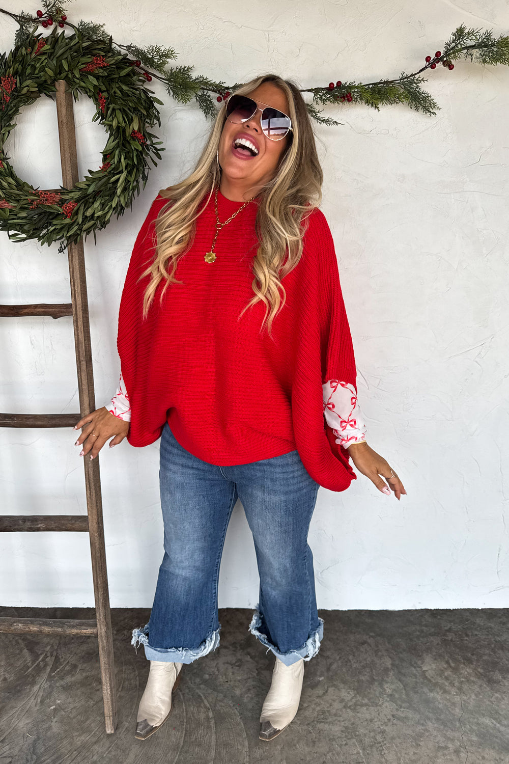 Meg Poncho- Red