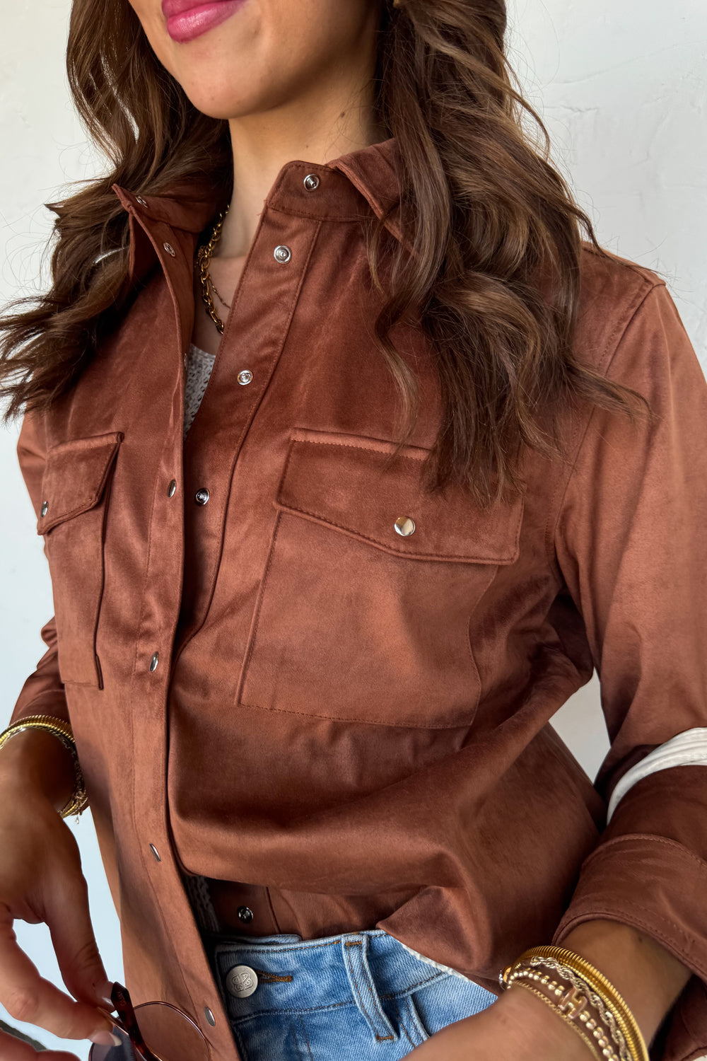 Mazy Suede Top
