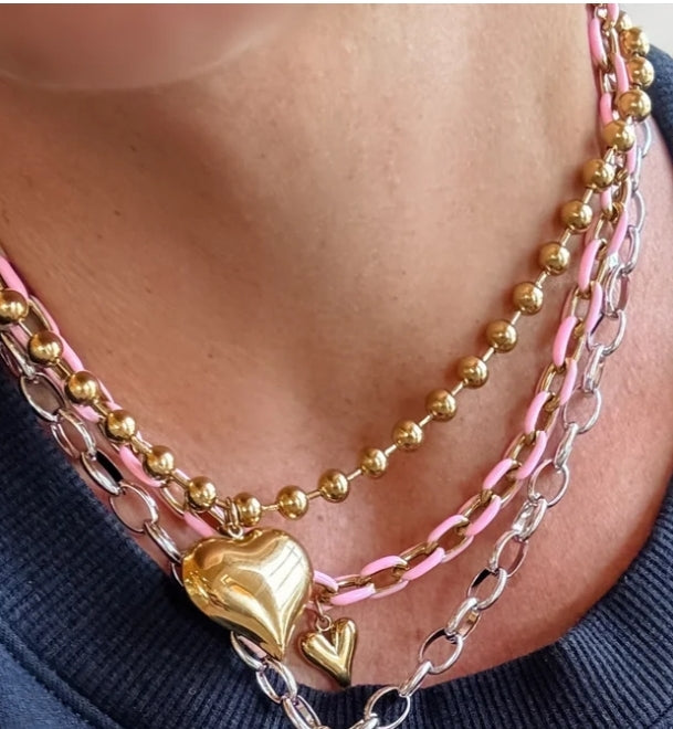 Heart Ball Chain