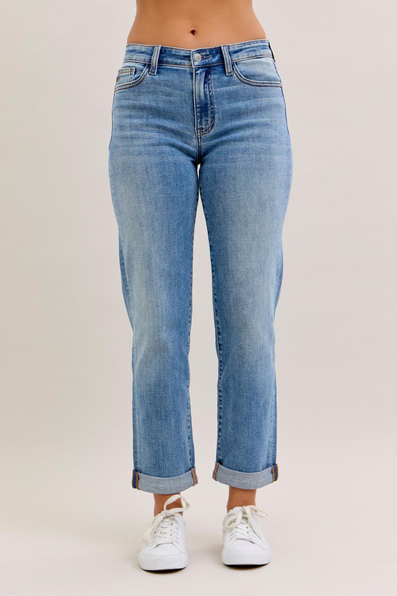 Judy Blue Salty Mid Rise BF Denim