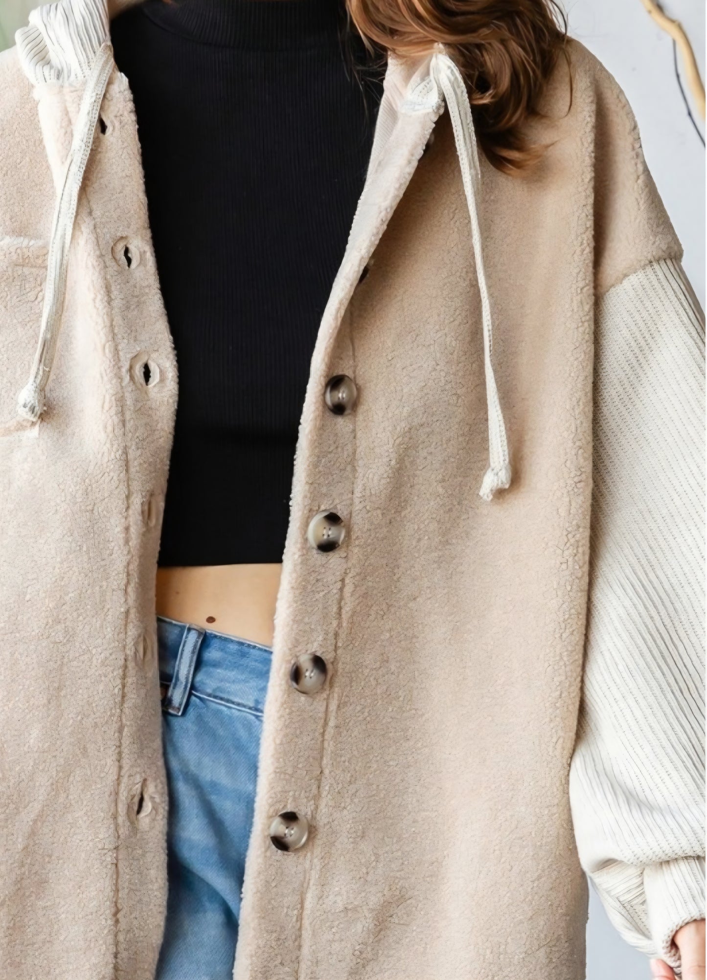 Gemma Contrast Sherpa Shacket