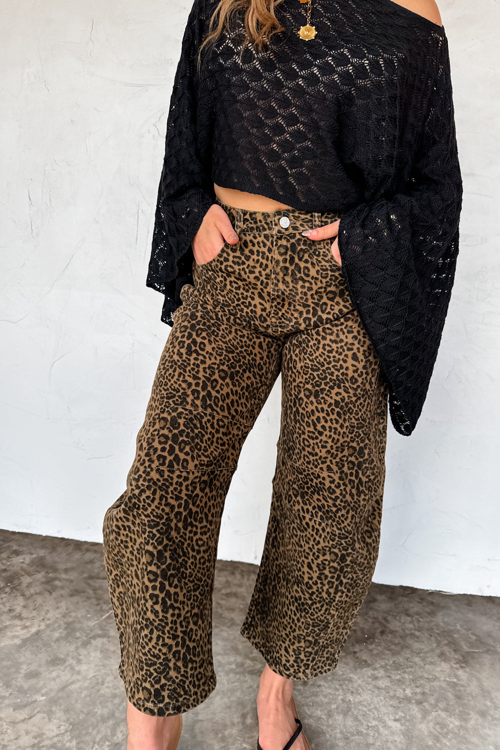 Blakeley Bex Cheetah Barrel Jeans