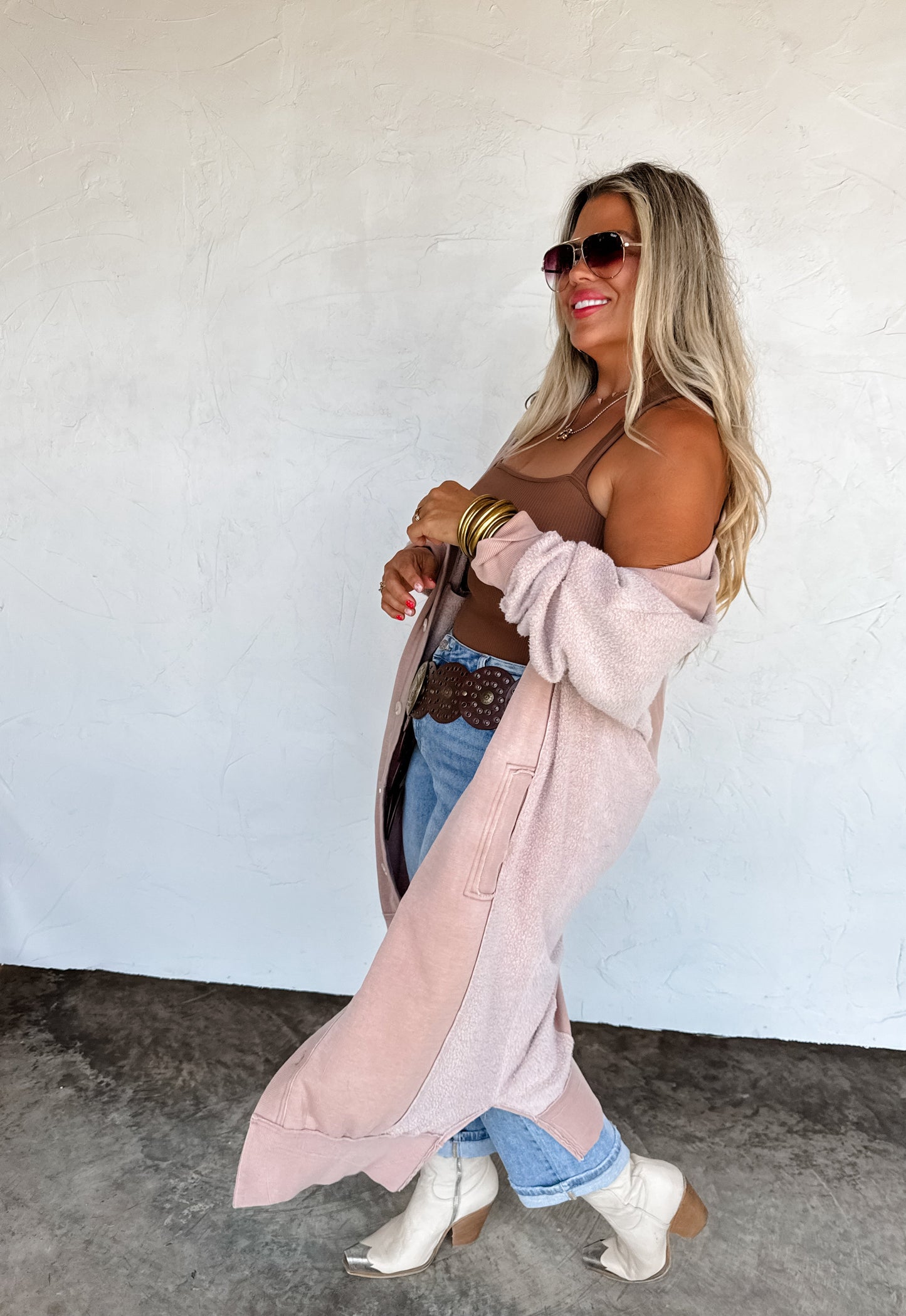Fall Desi Sweatshirt Cardigan