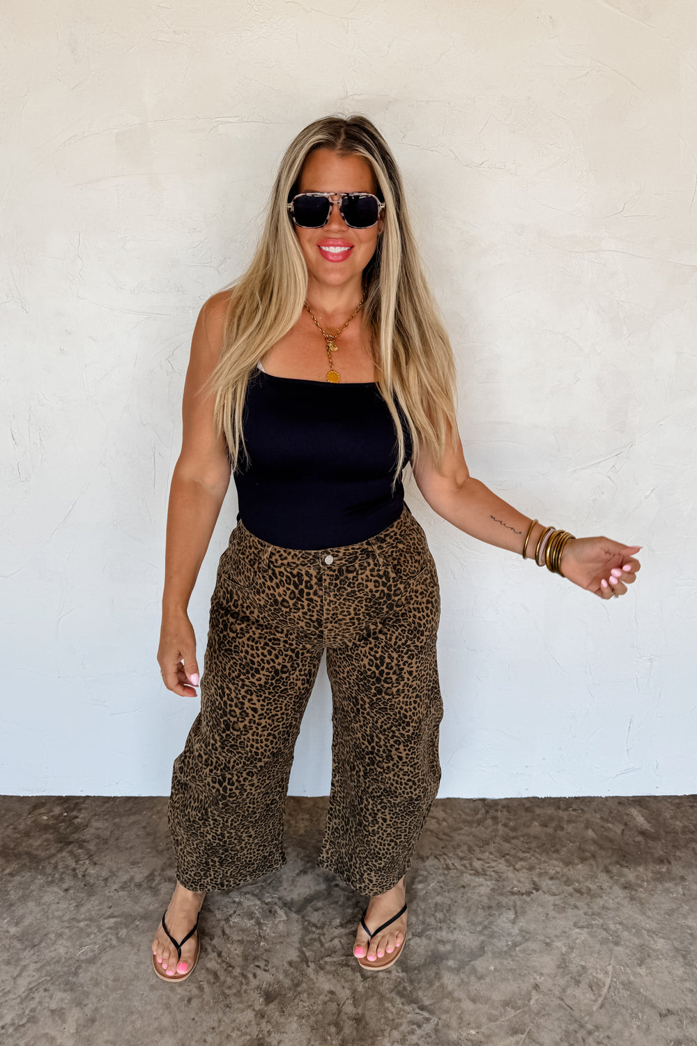 Blakeley Bex Cheetah Barrel Jeans