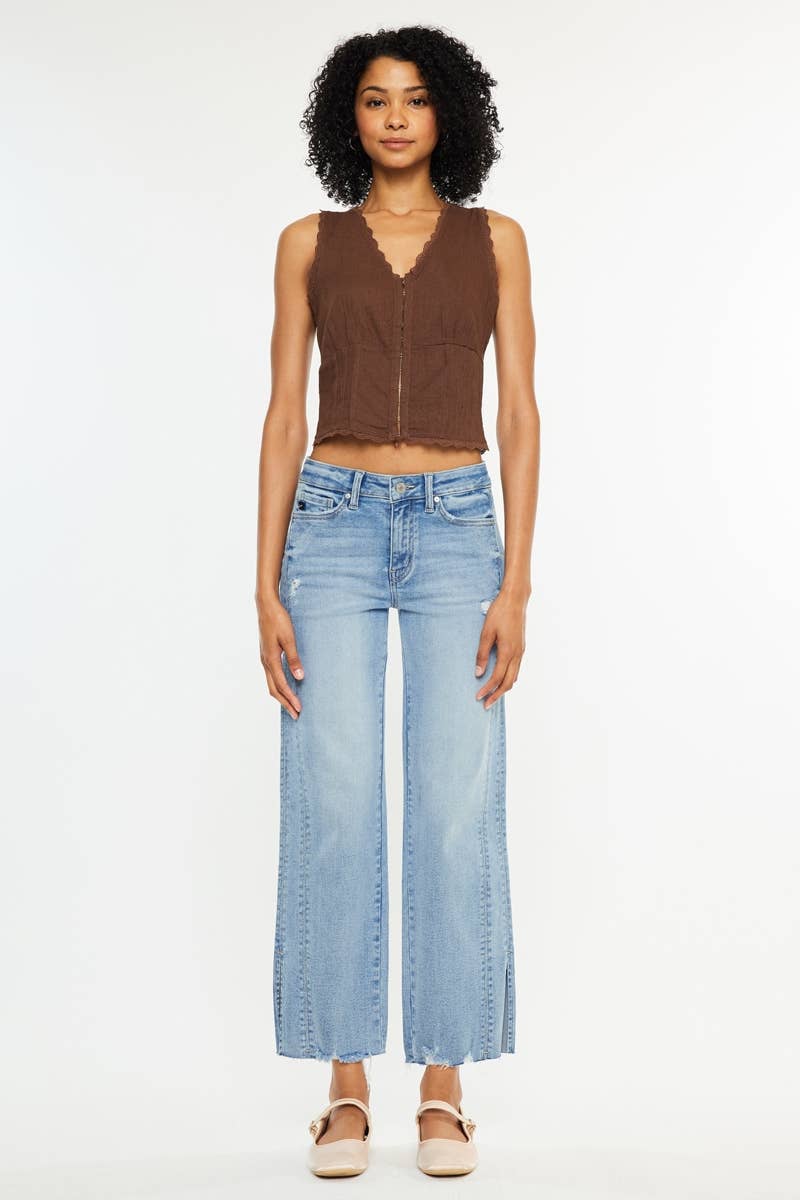 Kancan Jocelyn Midrise Straight Leg Denim