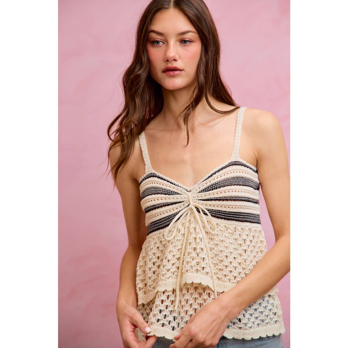 Hattie Crocheted Tiered Tank