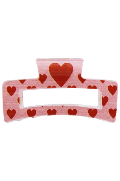 Romantic Love Heart Hollow Block Hair Claw