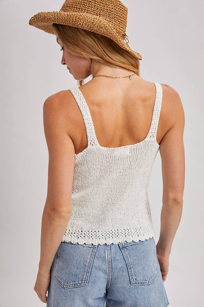 Miley Knitted Tank- Ivory