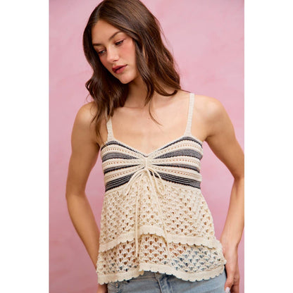 Hattie Crocheted Tiered Tank
