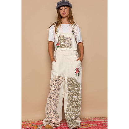 POL August Floral Overalls