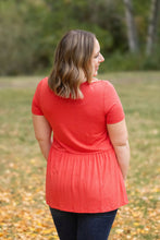 Load image into Gallery viewer, IN STOCK Sarah Ruffle Short Sleeve - Deep Coral | Women&#39;s Top