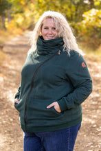 Load image into Gallery viewer, IN STOCK Quinn ZipUp Cowl - Evergreen | Women&#39;s Hoodie