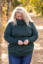 Load image into Gallery viewer, IN STOCK Quinn ZipUp Cowl - Evergreen | Women&#39;s Hoodie