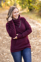 Load image into Gallery viewer, IN STOCK Classic Zoey ZipCowl Sweatshirt - Burgundy FINAL SALE