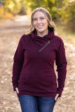 Load image into Gallery viewer, IN STOCK Classic Zoey ZipCowl Sweatshirt - Burgundy FINAL SALE