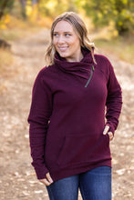 Load image into Gallery viewer, IN STOCK Classic Zoey ZipCowl Sweatshirt - Burgundy FINAL SALE