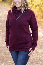 Load image into Gallery viewer, IN STOCK Classic Zoey ZipCowl Sweatshirt - Burgundy FINAL SALE