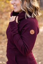 Load image into Gallery viewer, IN STOCK Classic Zoey ZipCowl Sweatshirt - Burgundy FINAL SALE