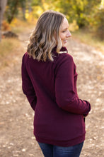 Load image into Gallery viewer, IN STOCK Classic Zoey ZipCowl Sweatshirt - Burgundy FINAL SALE