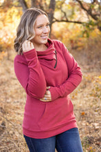 Load image into Gallery viewer, IN STOCK Classic Zoey ZipCowl Sweatshirt - Brick FINAL SALE